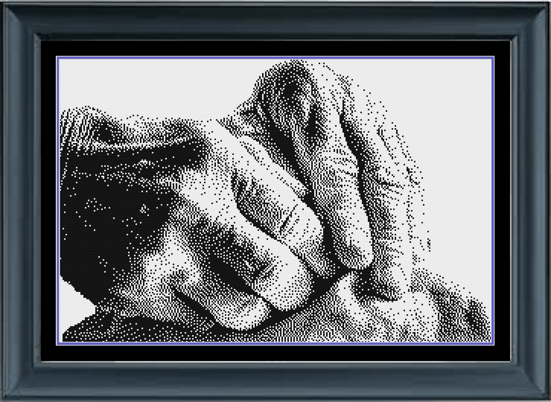 Stitching Jules Design Cross Stitch Pattern Hands Kneading Dough Monochrome Blackwork Cross-Stitch Pattern Instant PDF Download